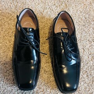 Florsheim Boys Black Reveal Bike Jr. Oxford Dress Shoes Sz‎ 7